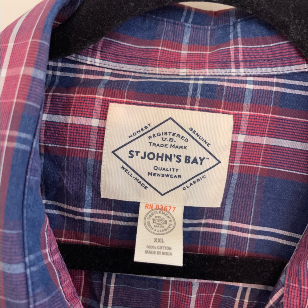 St. John’s Bay Men’s XXL Long Sleeve Button Up Shirt - Picture 4 of 4